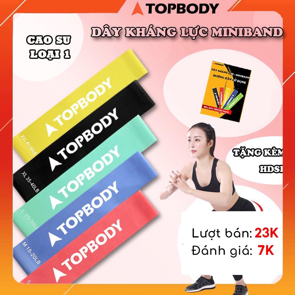 Dây kháng lực tập gym, dây miniband tập mông đùi TOPBODY