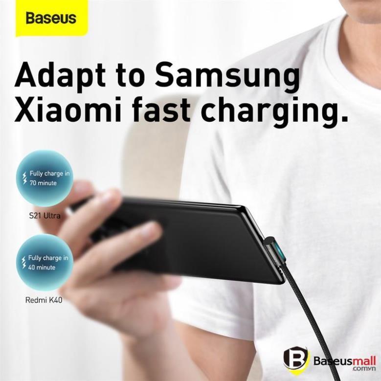 Baseus -BaseusMall VN Cáp sạc Type C to Type C 100W Baseus Legend Series Elbow Fast Charging Data Cable (Hàng chính hãng)