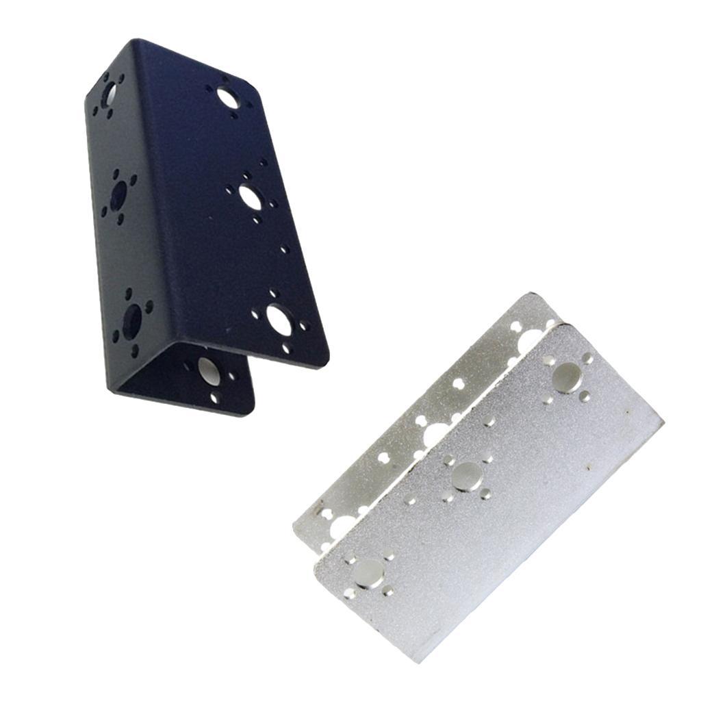 2Pcs Black Metal U-Shaped and L-Shaped Beam Bracket for Robot Arm / Humanoid Robot / Servo