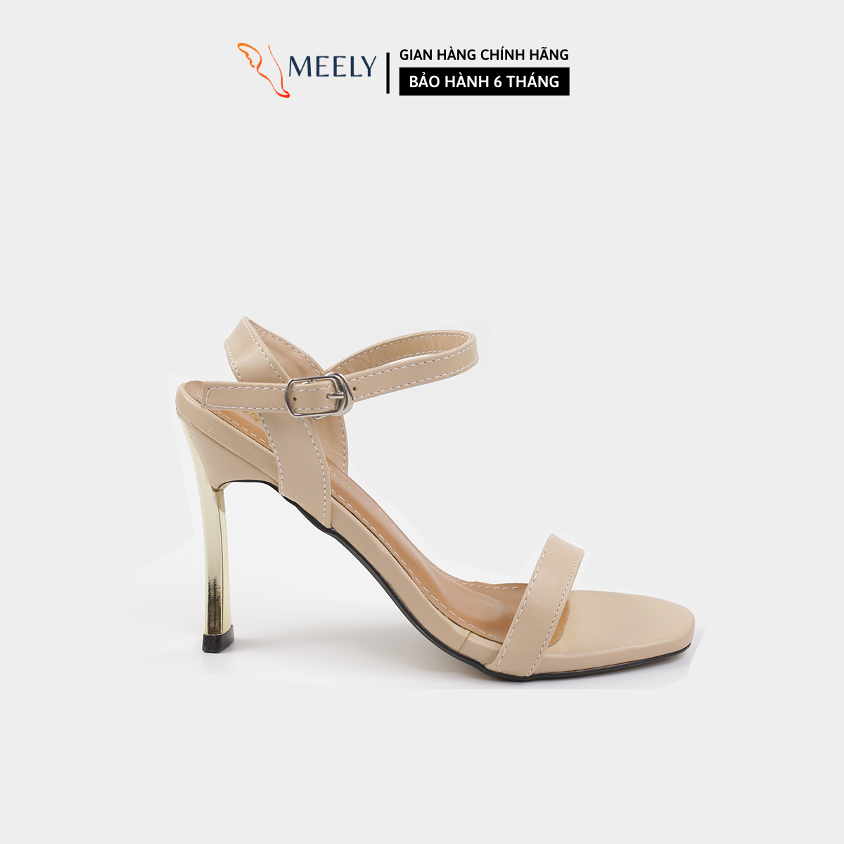 Giày Sandal Cao Gót Nữ 10P Quay Mảnh Gót Nhọn 10cm MEELY - V196