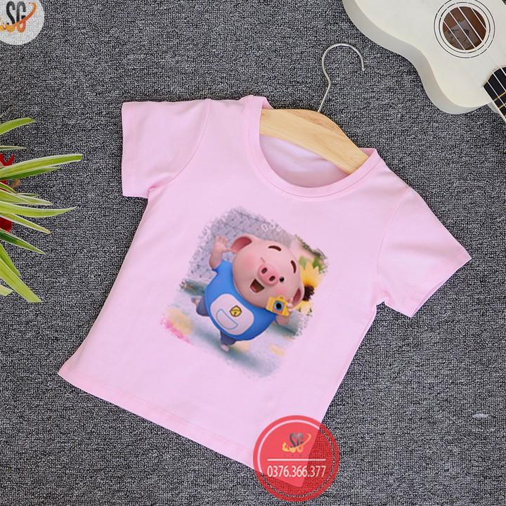 Áo trẻ em chú heo đáng yêu - Thun Cotton - có 3 màu TE07