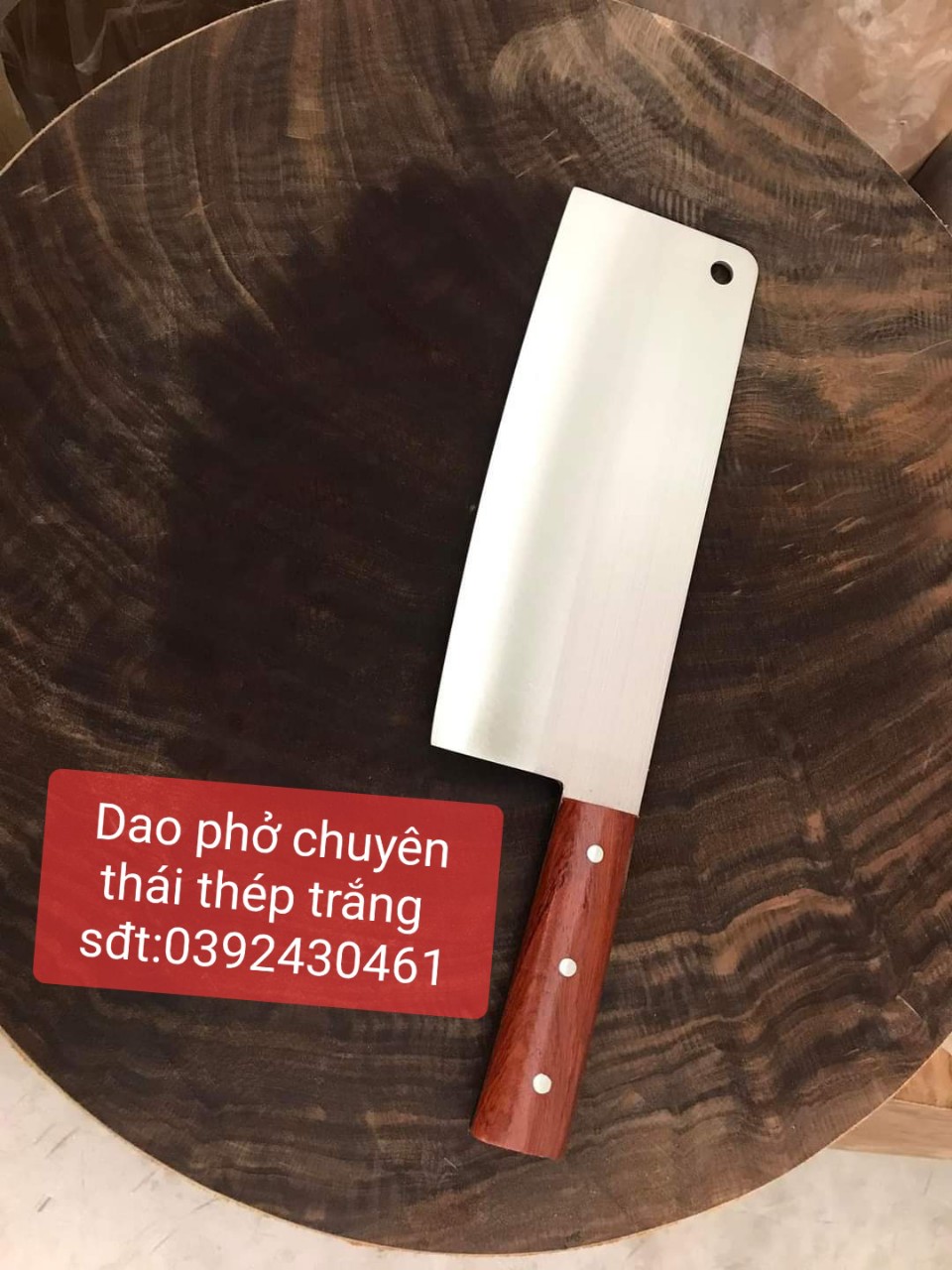 Dao Thái Phở thép trắng không rỉ- Dao kéo làng nghề lý nhân