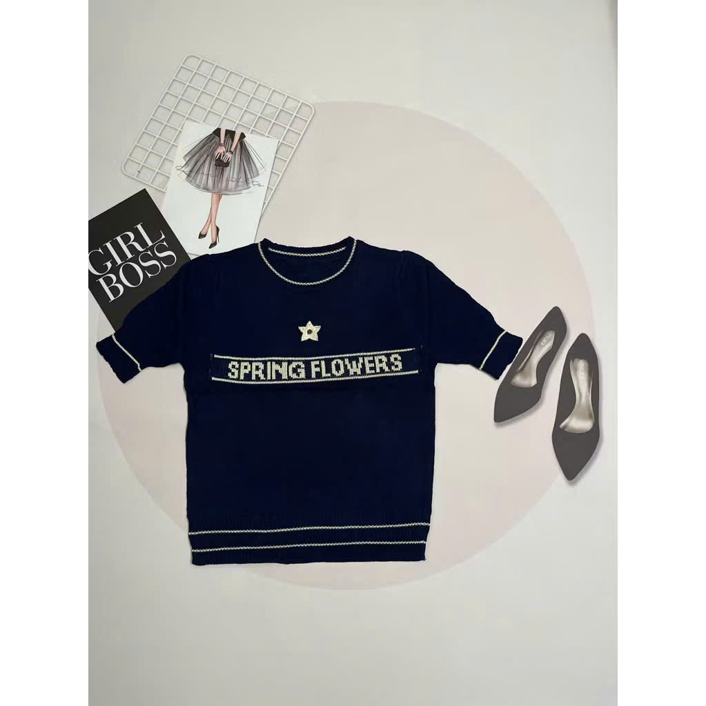 Áo len mongtoghi QC,áo len dệt kim nữ hàng thanh lý mới họa tiết dễ thương size 45-57kg