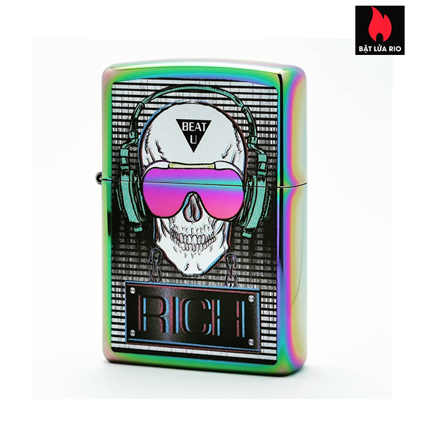 Bật Lửa Zippo Asia 151-C-000012 – Skull Headphone – Multi Color Spectrum