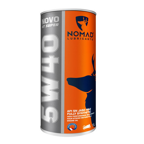 Nhớt Xe Máy Tổng Hợp Toàn Phần NOMAD Lon 1L 5W40-SN-MA2 Cho Xe Côn Tay Winner/Exciter/Sonic Nhập Khẩu Chính Hãng (nhớt màu xanh)