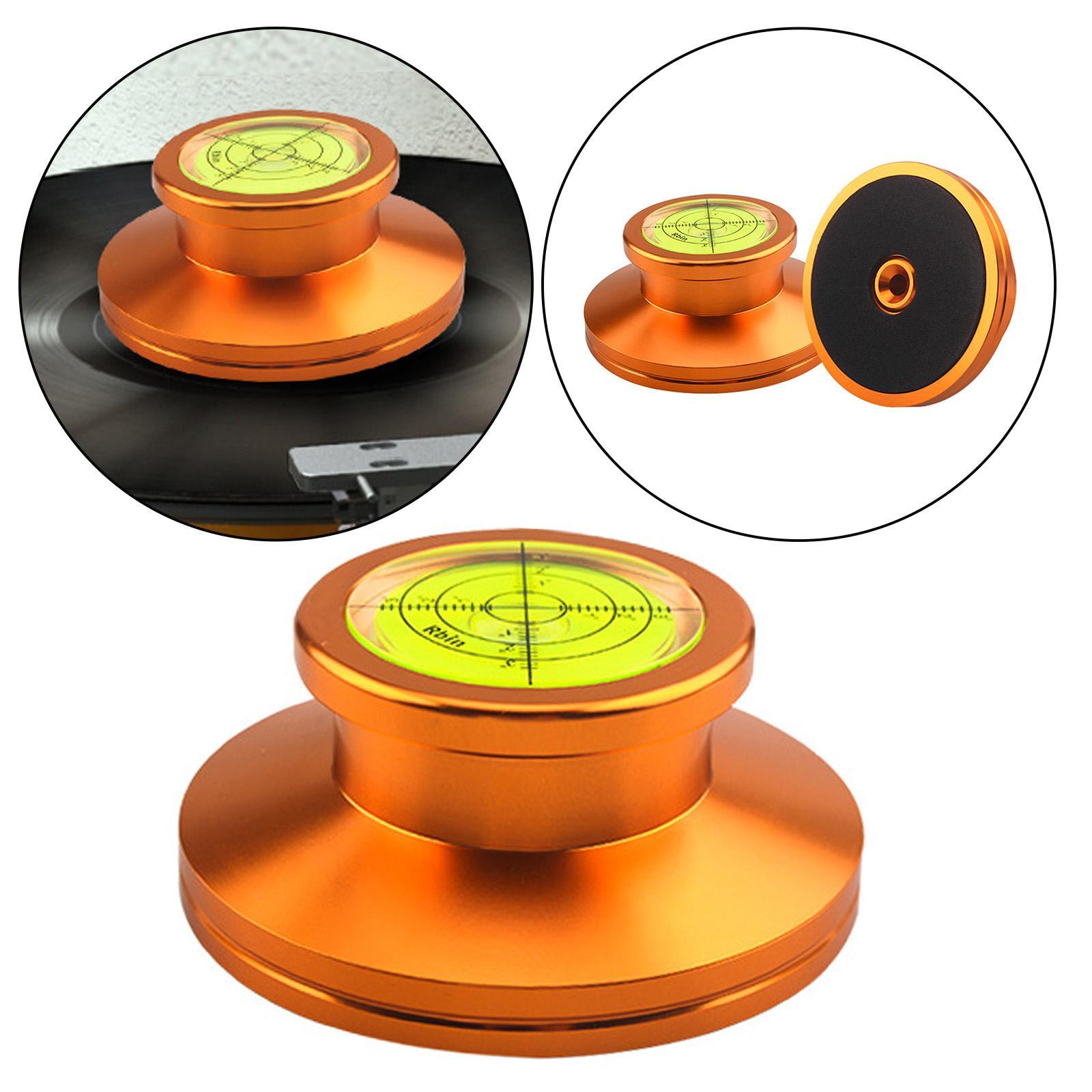 LP Vinyl Disc Stabilizer Turntable Record Weight 50/ 60Hz Soft pad Golden