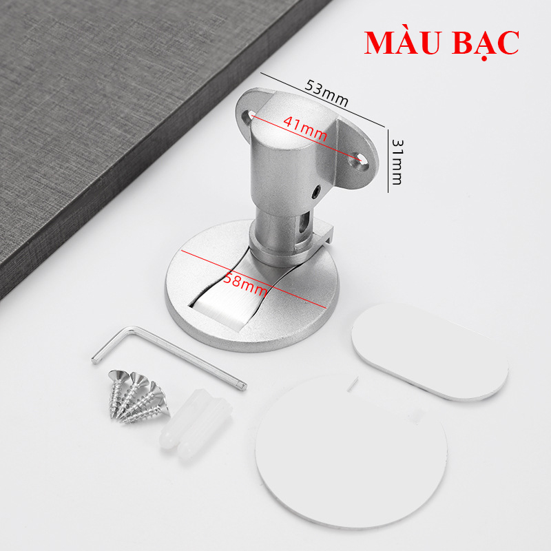 Chặn Cửa Chống Sập Cửa Nam Châm KUNBE Đế Hít Mỏng Gắn Sàn Chống Va Đập Hiệu Quả