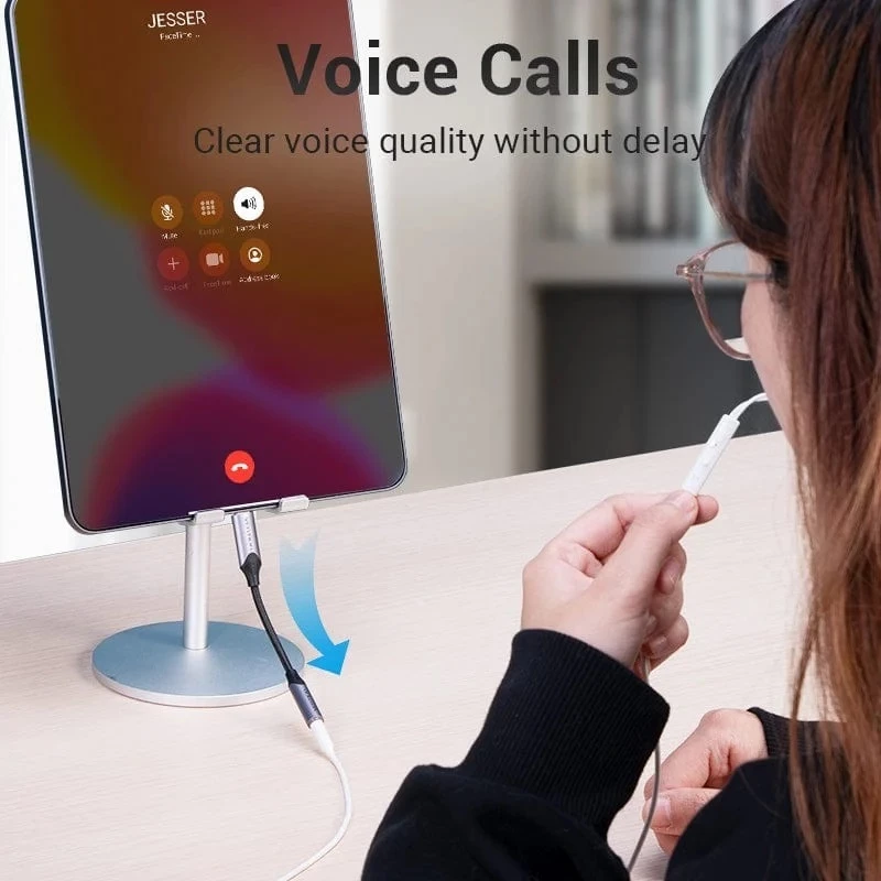 Jack chuyển Type C to 3.5 Vention tích hợp chip giải mã DAC 24bit 96kHz cho Samsung/ Xiaomi/ Laptop/ iPhone15-16 _ Hàng chính hãng