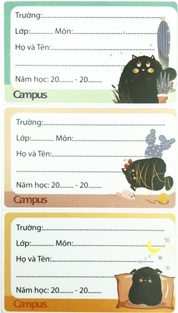 Nhãn Vở Campus NT-MEO18 Meo