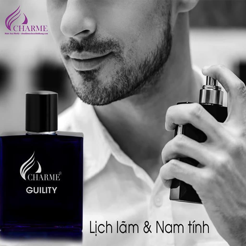 Nước Hoa Nam CHARME GUILITY 100ml Lưu Hương Lâu Lịch Lãm, Nam Tính_Nước Hoa Chính Hãng