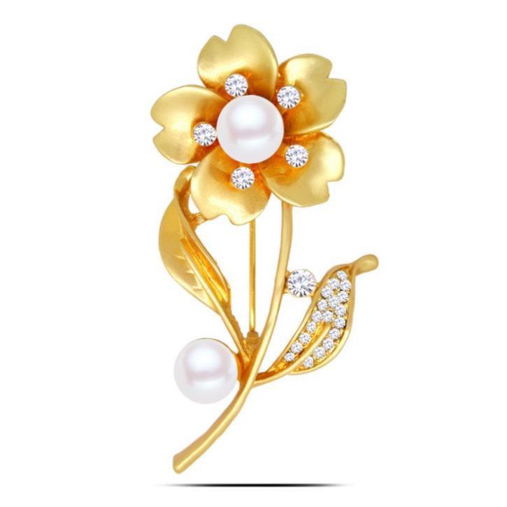 Trâm cài áo hình hoa 3D đính đá sang trọng GC176