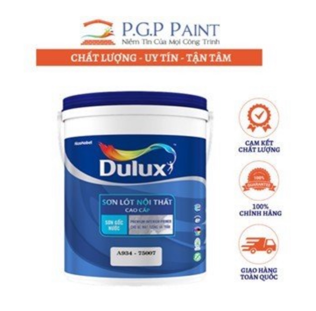 Sơn Lót Nội Thất Cao Cấp Dulux A934 Giúp Bề Mặt Láng Mịn Tuyệt Hảo.Bám Dính Tốt Giữ Độ Bền Màu Cao