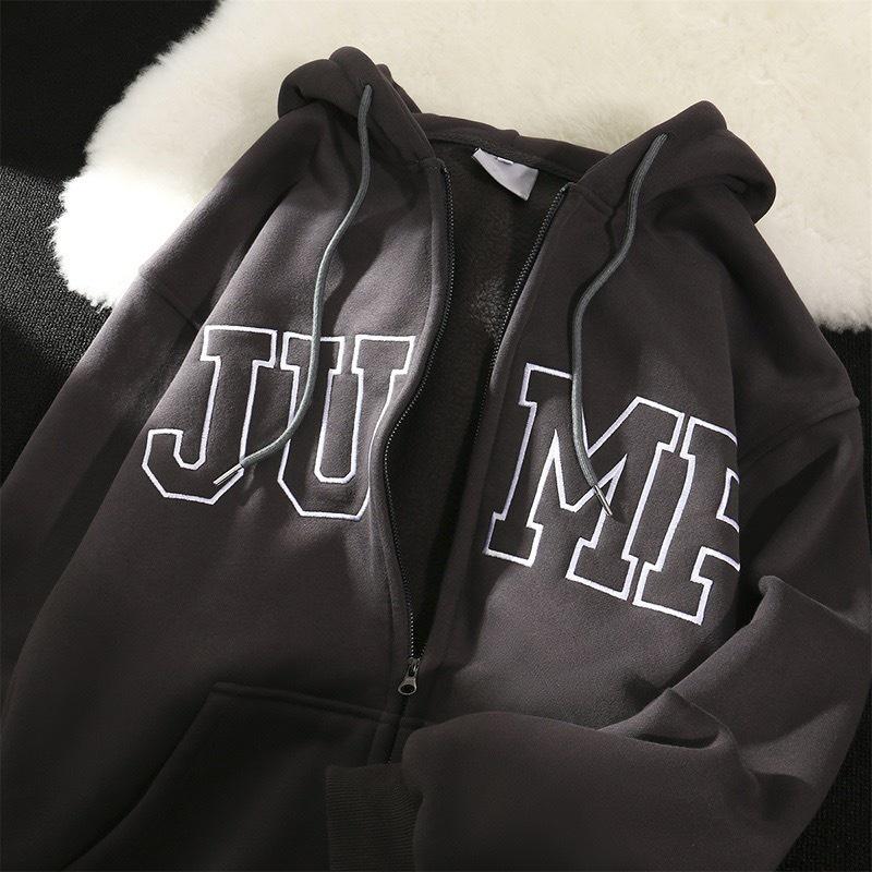 Áo Khoác Hoodie Kéo Khóa JUMP Nhiều Màu Form Rộng Ulzzang