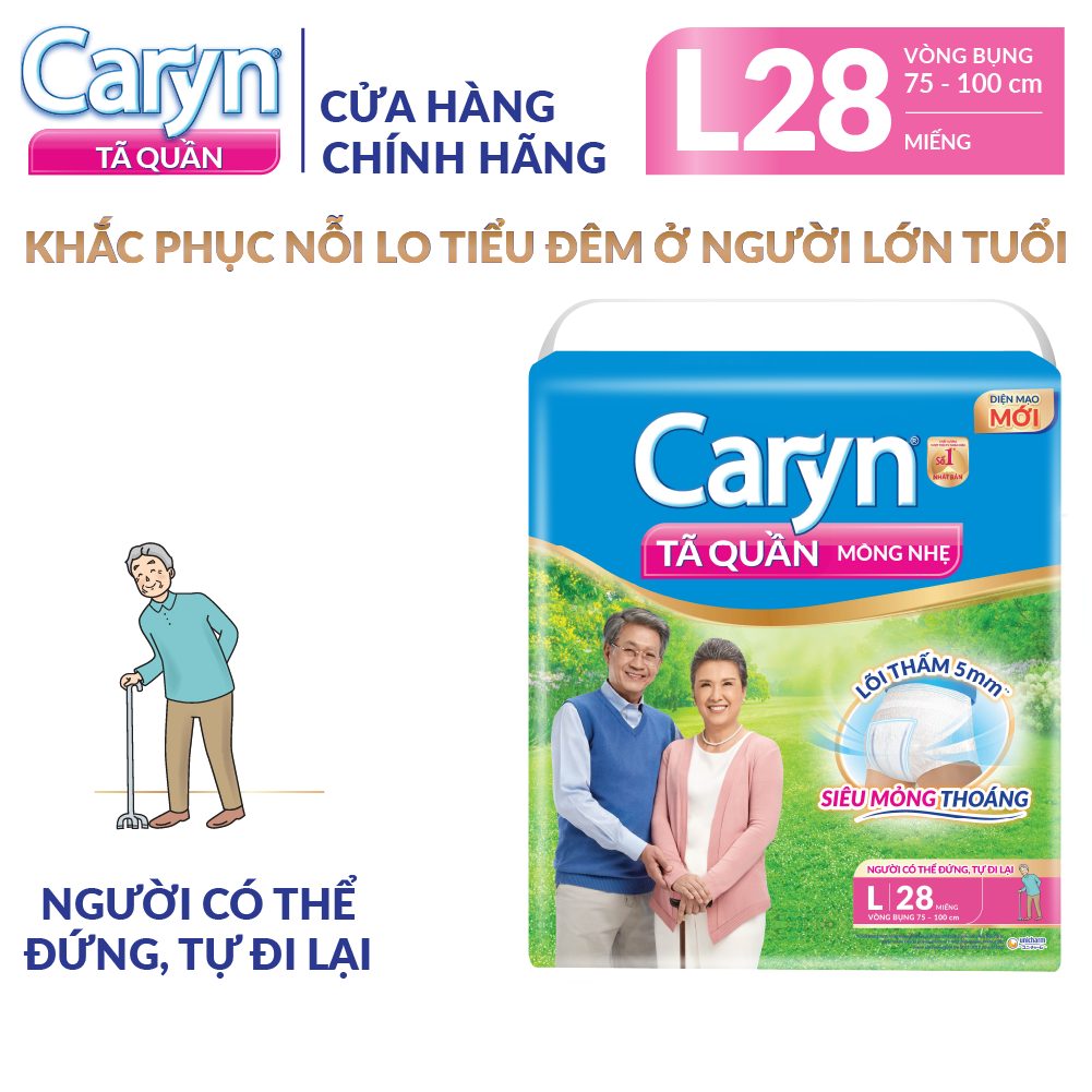 Tã Quần Caryn Loại Mỏng Nhẹ L28