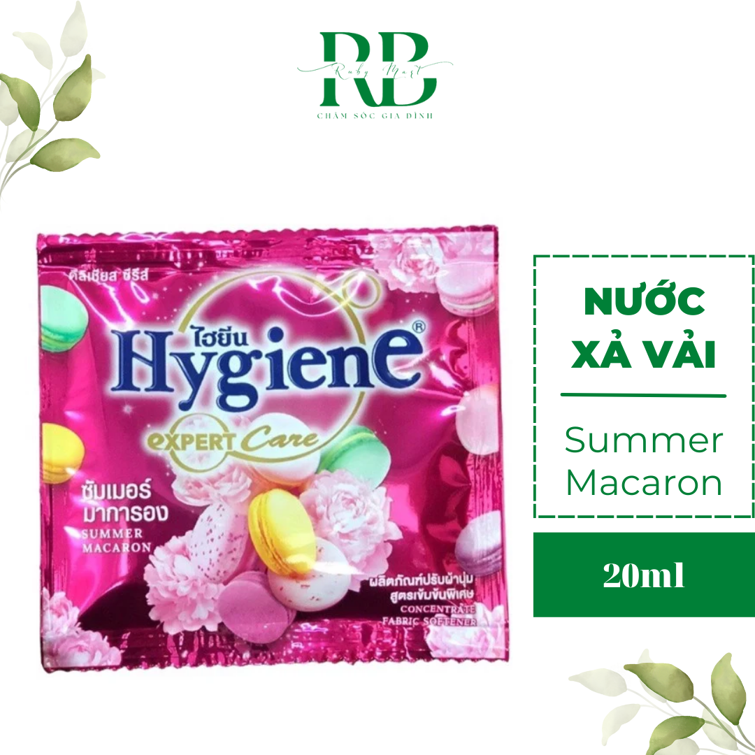 Nước Xả Vải Hygiene Thái Lan Đậm Đặc Thơm Lâu làm Mềm Vải Dùng Được Cho Quần Áo Trẻ Em Dây 12 Gói Được Chọn Màu