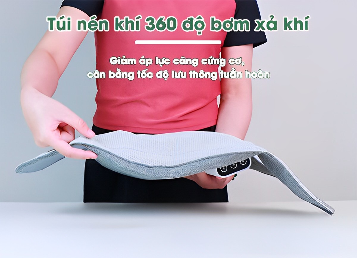 Máy massage bắp chân,đai massage chân chạy bằng pin ,giúp giảm đau, căng cứng cơ chân