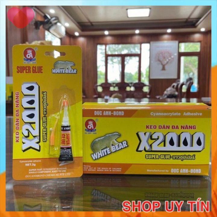 Keo Dán X2000 Siêu Dính, Dán Đa Năng Dán Tất Cả Vật Liệu Bằng Gỗ, Vải, Gốm Sứ, Nhựa An Toàn
