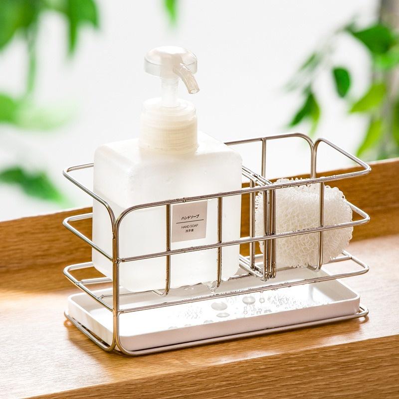 Giá Đựng Miếng Xốp Rửa Chén Đa Năng Bằng Thép Không Gỉ 304 Cho Nhà Bếp Nhà Tắm Mới