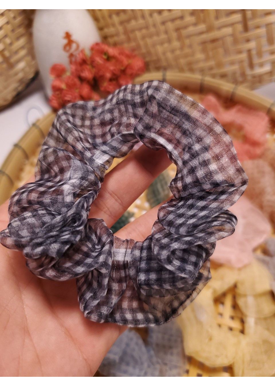 Dây buộc tóc Scrunchies pha màu dễ thương
