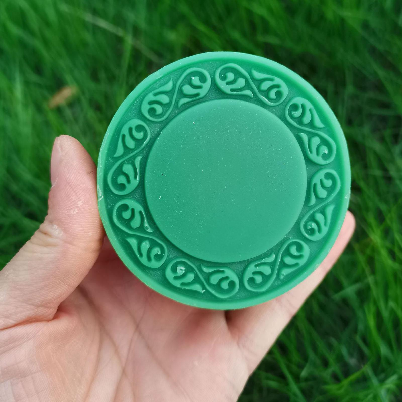 Silicone Soap Molds 4 Cavities Silicone Soap Mold Round Soap Mold for Soap Making Handmade Cake Chocolate Biscuit