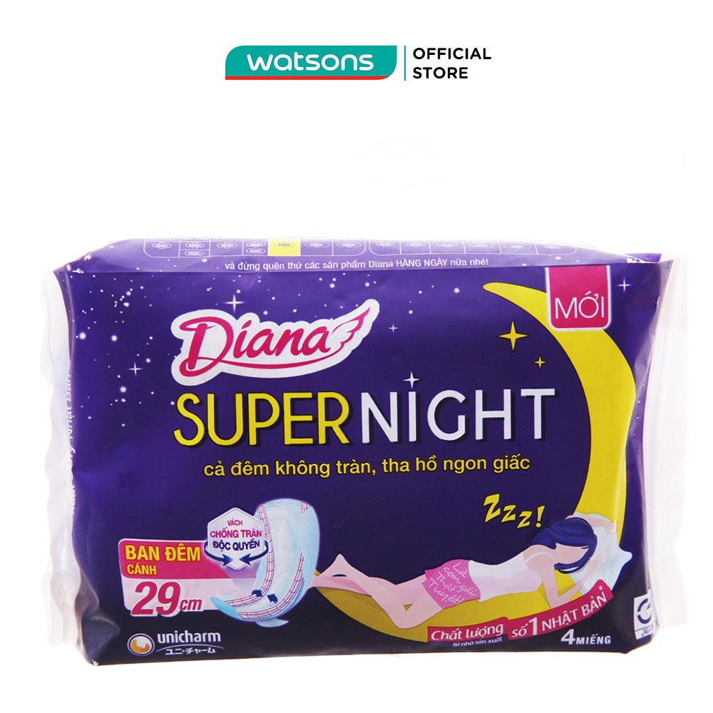 Băng Vệ Sinh Diana Super Night 29cm 4 Miếng