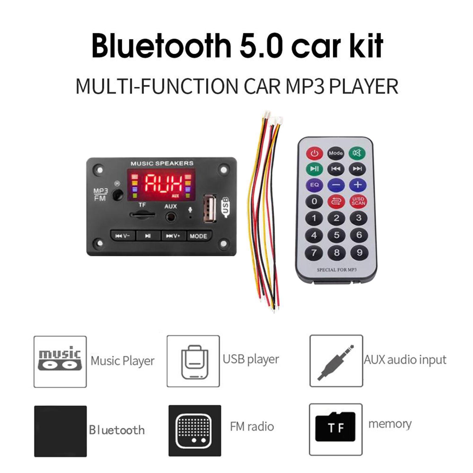 DC 5V /12V Car Stereo MP3 Decoder Board Recording Module Wireless Audio Module - Made of high reliable quality and durable material