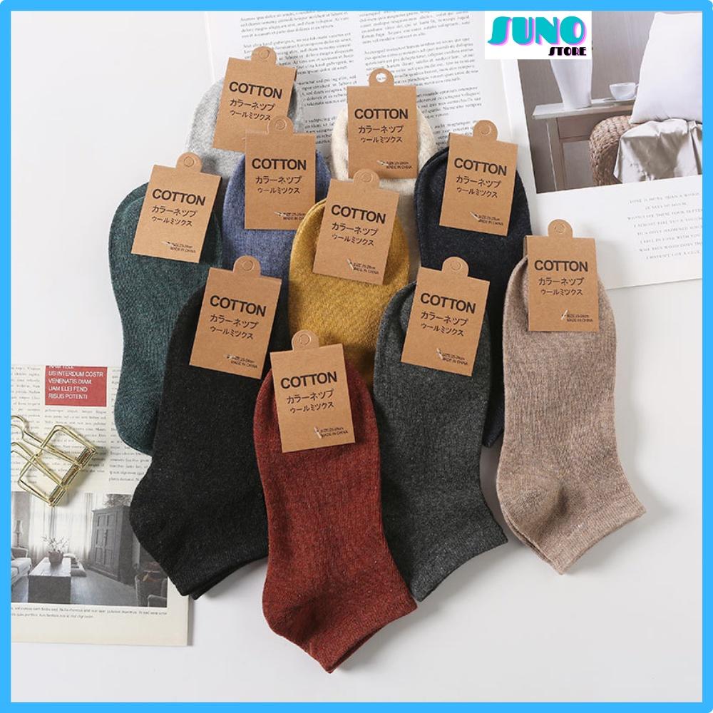 Tất nam cổ ngắn cao cấp cotton chống hôi chân