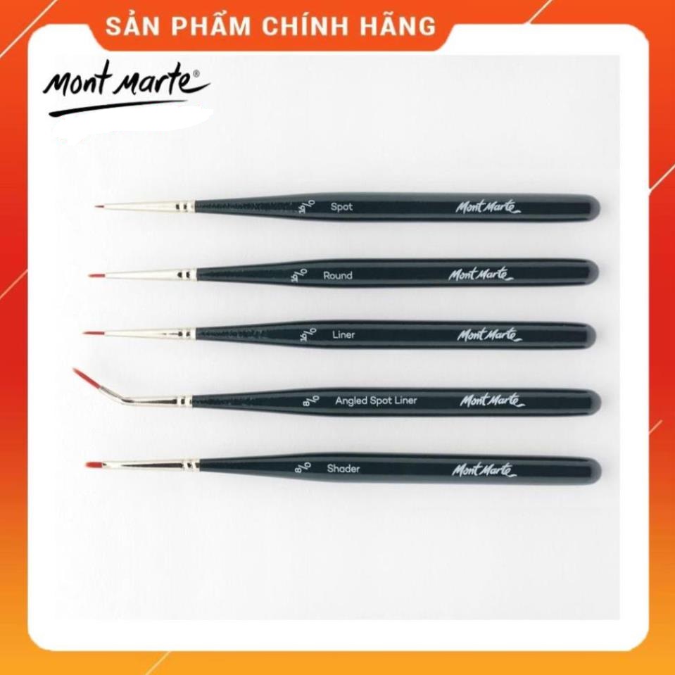 Bộ 5 Cọ Mini Detail Mont Marte - Mini Detail Brushe Set 5pc - BMHS0033