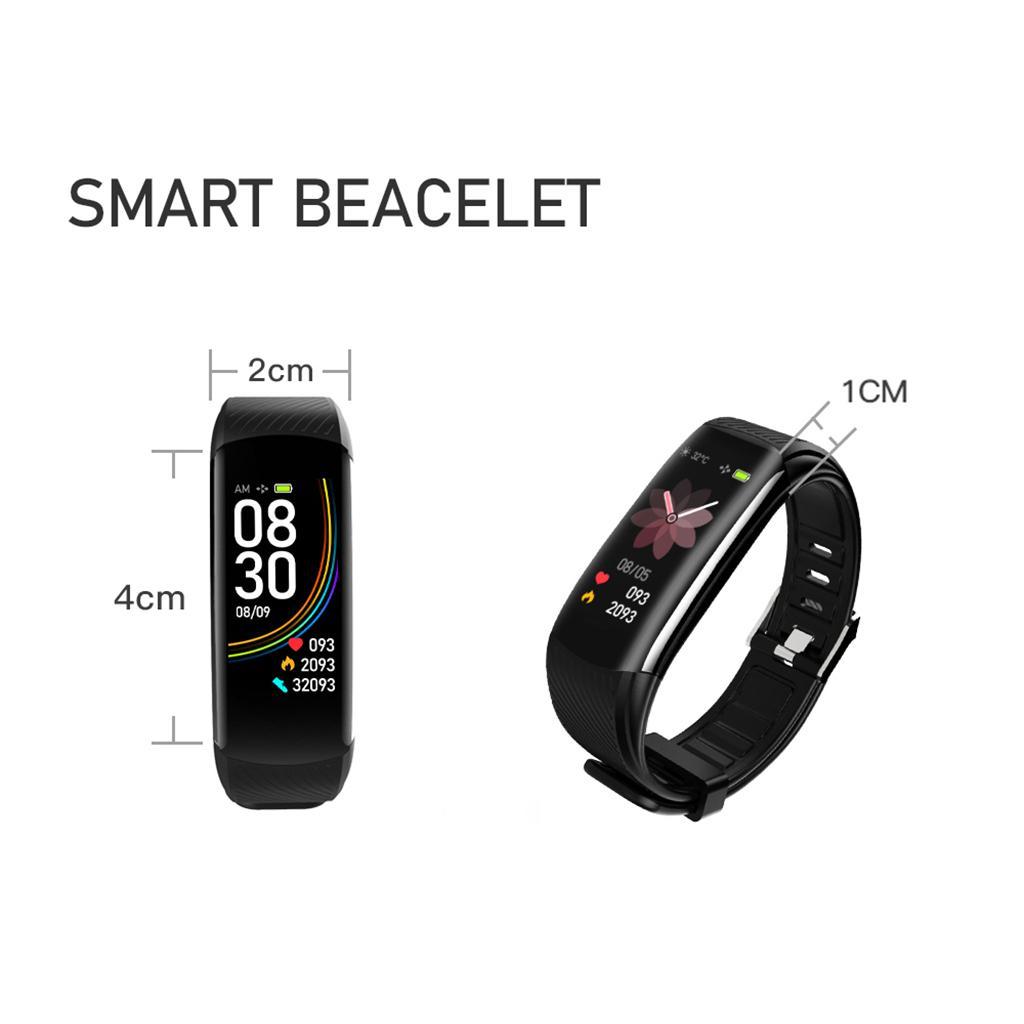 Smart Watch Body Temperature Pressure Monitor Blue