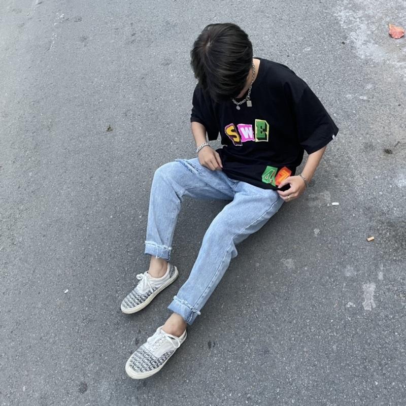 Áo thun unisex tay lỡ SWE RANSOM TEE vải dày mịn cực hot 2021 || Hany shop