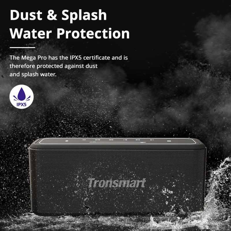 Loa Bluetooth 5.0 Tronsmart Element Mega Pro Công suất 60W Hỗ trợ TWS và NFC ghép đôi 2 loa - Hàng chính hãng