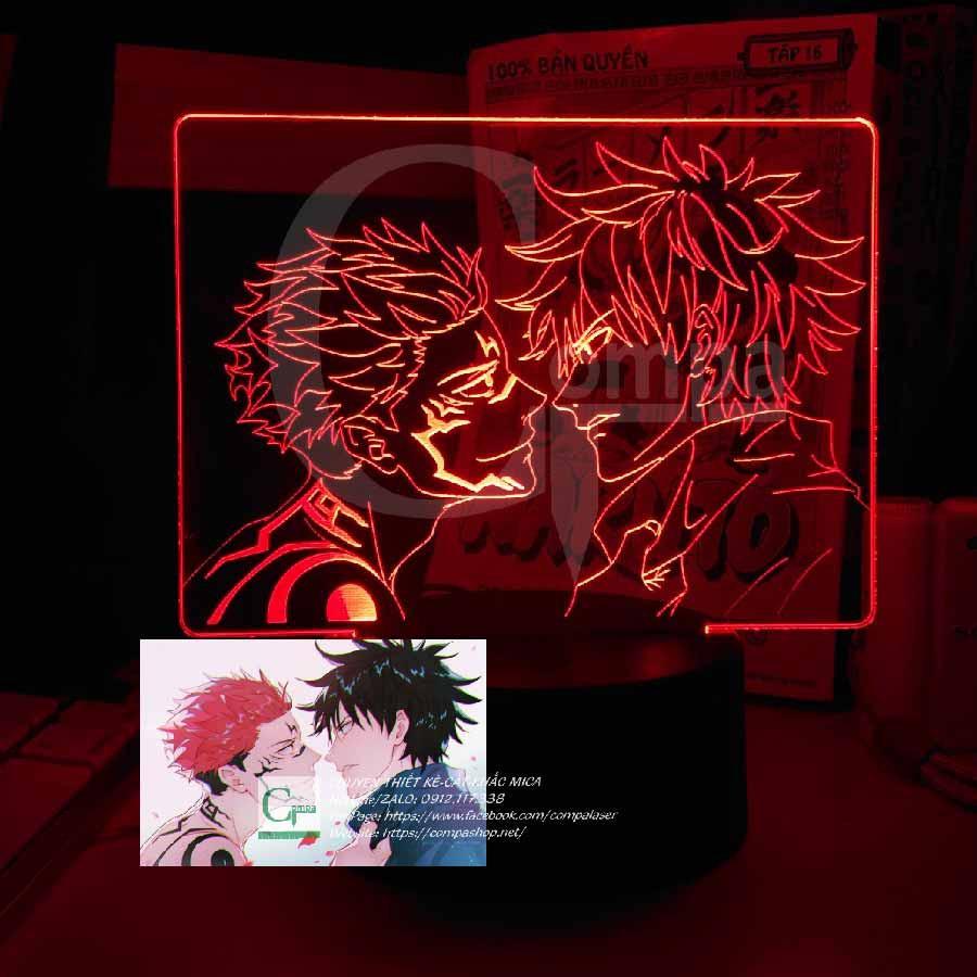 Đèn Ngủ Anime LED 3D Jujutsu Kaisen Megumi Fushiguro x Sukuna AJKN9901 16 màu tùy chỉnh