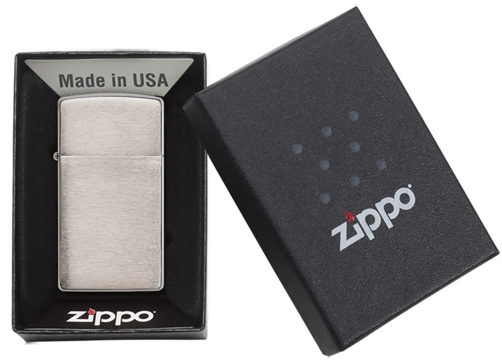 Bật Lửa Zippo Slim Brushed Chrome 1600