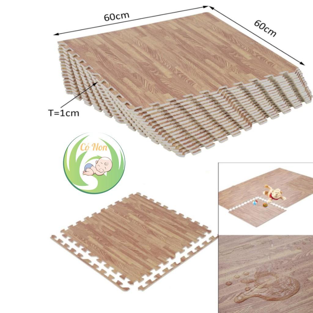 Thảm xốp lót sàn vân gỗ bộ 6 miếng 60x60cm