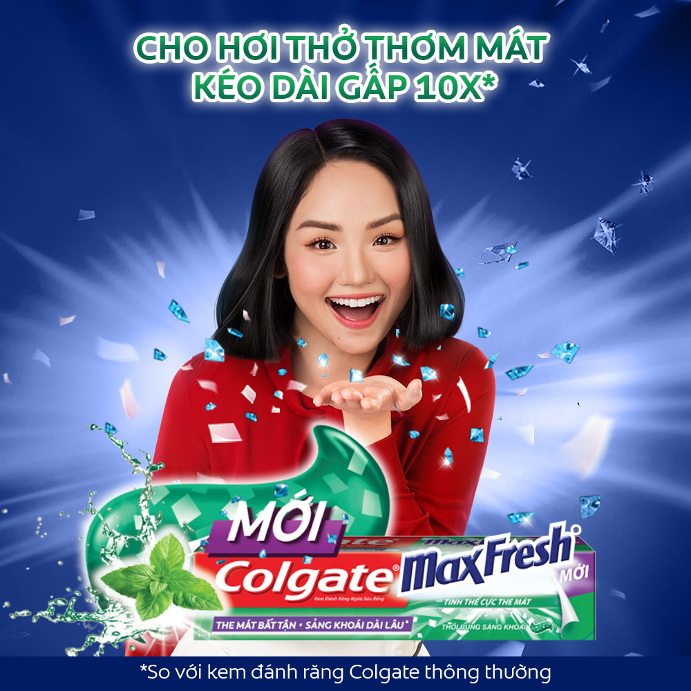 Combo Bộ 4 Kem đánh răng Colgate the mát thổi bùng sảng khoái Maxfresh 230g tặng bàn chải đánh răng lông tơ + tặng 1 Lốc Trident