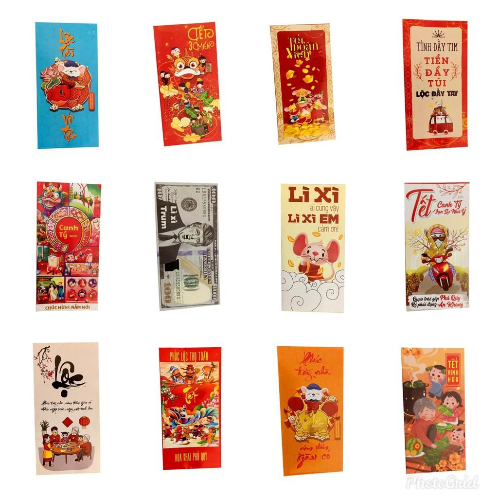 Combo 50 Bao lì xì mẫu mới nhất tết 2020 ( mẫu ngẫu nhiên )