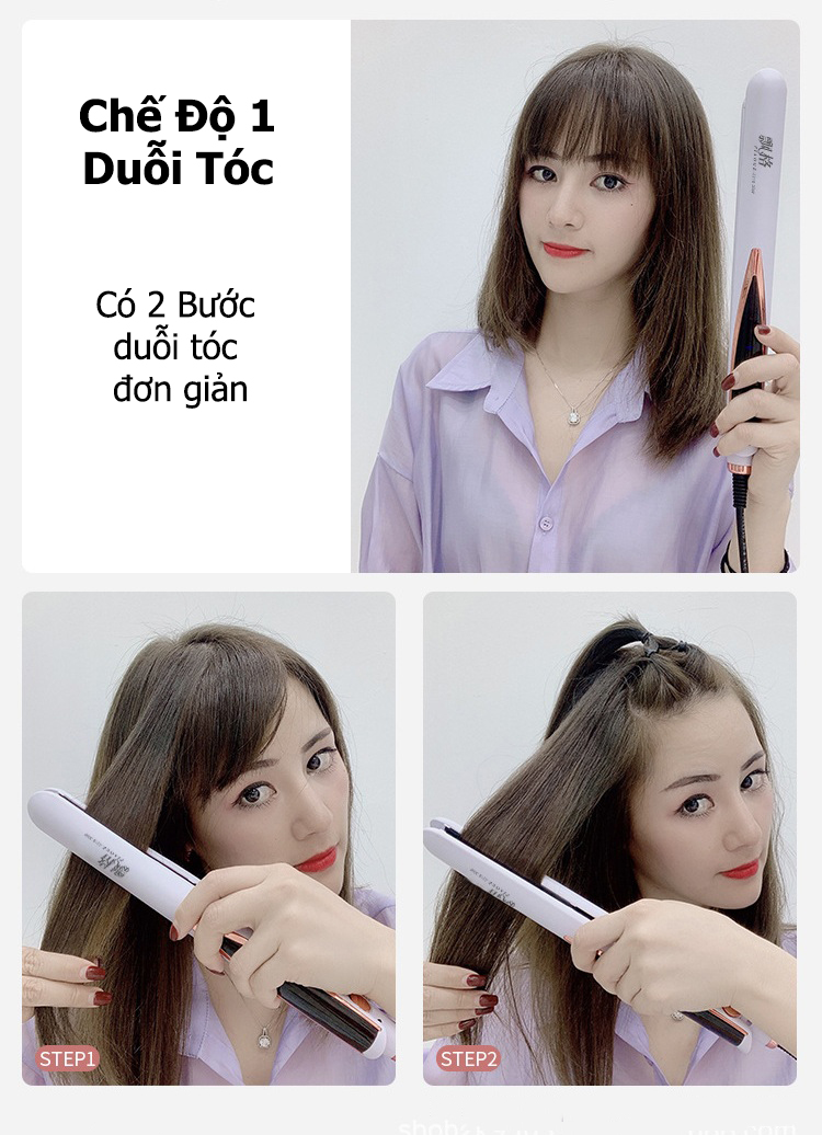 Máy Duỗi Tóc, Ép Tóc PIAOGE, Máy Uốn Xoắn Lọn Đa Năng, Tạo Kiểu Tóc Thông Minh, Sử Dụng Cho Gia Đình, Salon Tóc - Hàng Chính Hãng - Nhỏ
