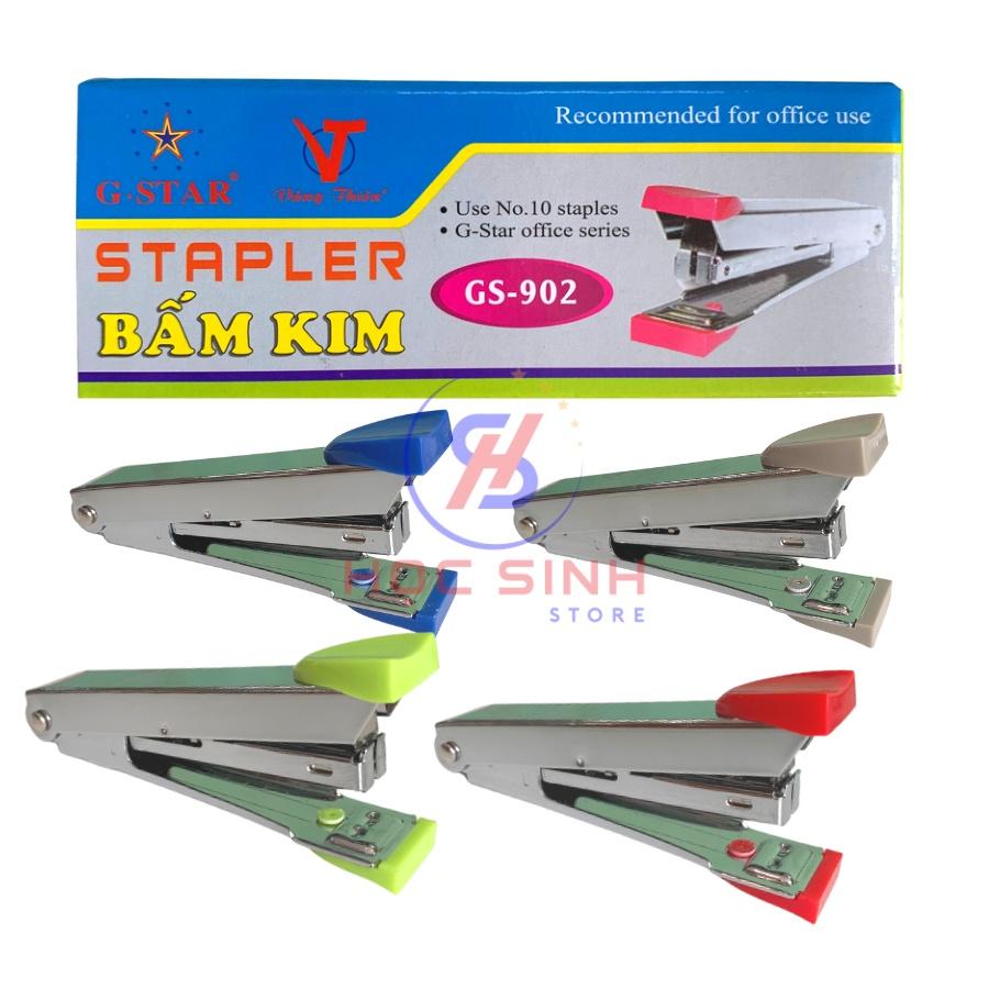 Bấm kim số 10 GS-902 GSTAR công suất bấm 10 tờ giấy bấm nhẹ đằm tay ( Giao màu ngẫu nhiên )