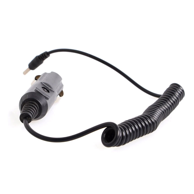 Dây nguồn ôtô xe máy 12V 24V đuôi đực jack DC 5.5 x2.1mm 1.5 mét dây xoắn ruột gà