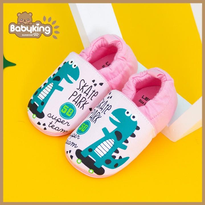 Giày tập đi, giày sandal cho bé hình khủng long mềm mại, thoáng khí và thoải mái, thương hiệu Aiueo Nhật Bản.