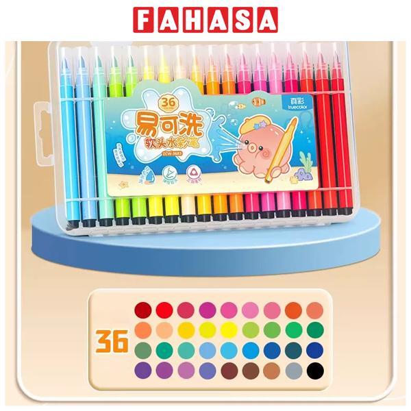 Hộp 36 Bút Lông Màu Nước Rửa Được - Truecolor ZCW-3683-36