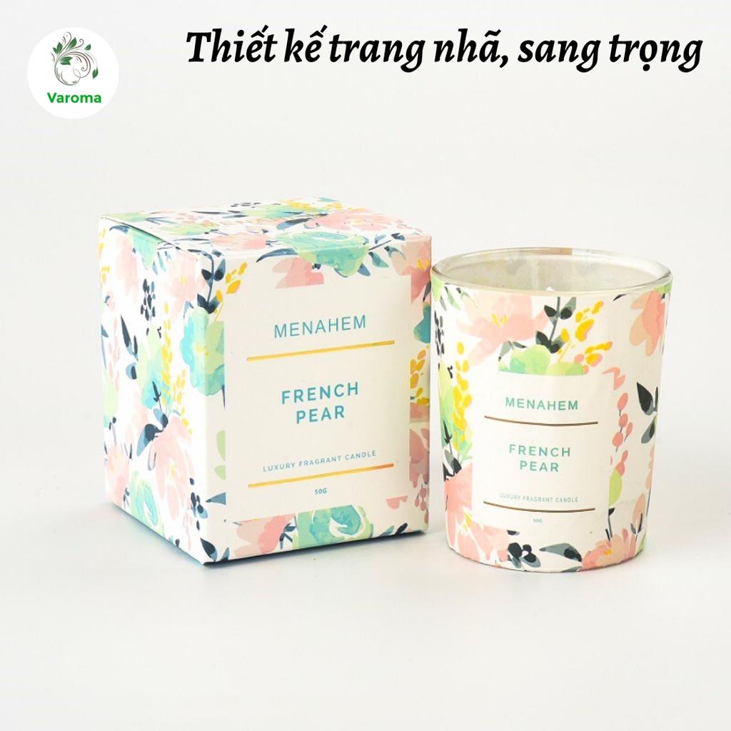 Nến Thơm Phòng Thiên Nhiên Menahem Thư Giãn Không Khói Candle Cup Thơm Phòng Ngủ Tinh Dầu Thiên Nhiên NEN10