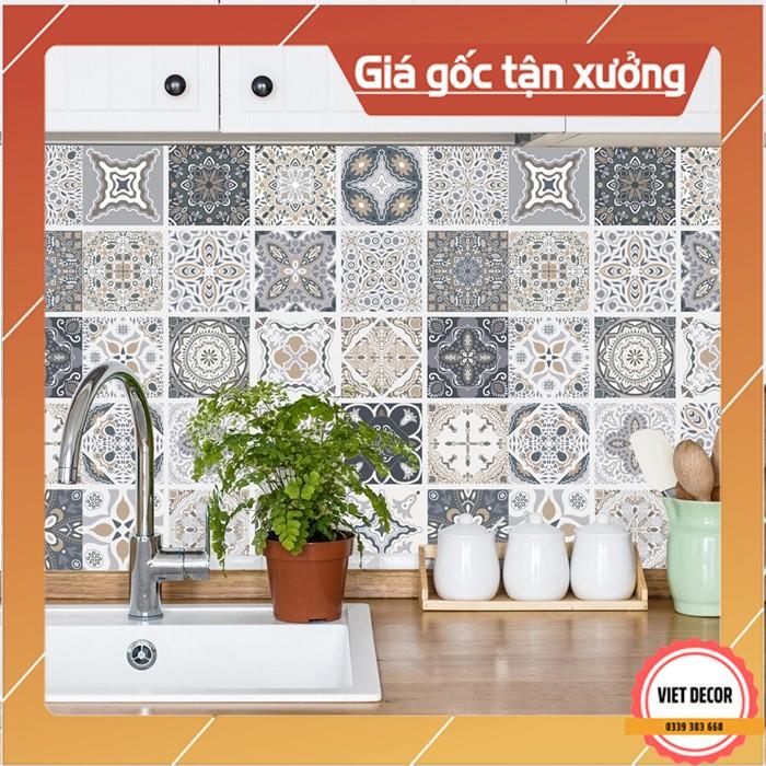 Decal Gạch Bông C13 - Set 30 ô 20x20cm - Decal Dán tường, Dán bếp, Trang trí nhà cửa