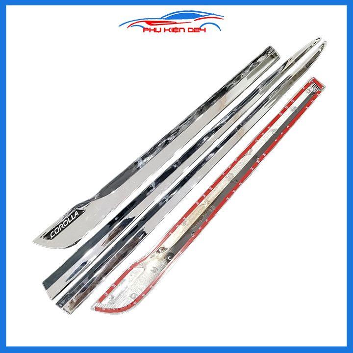 Ốp nẹp sườn Altis 2014-2015-2016-2017-2018-2019-2020 mạ crom trang trí bảo vệ xe