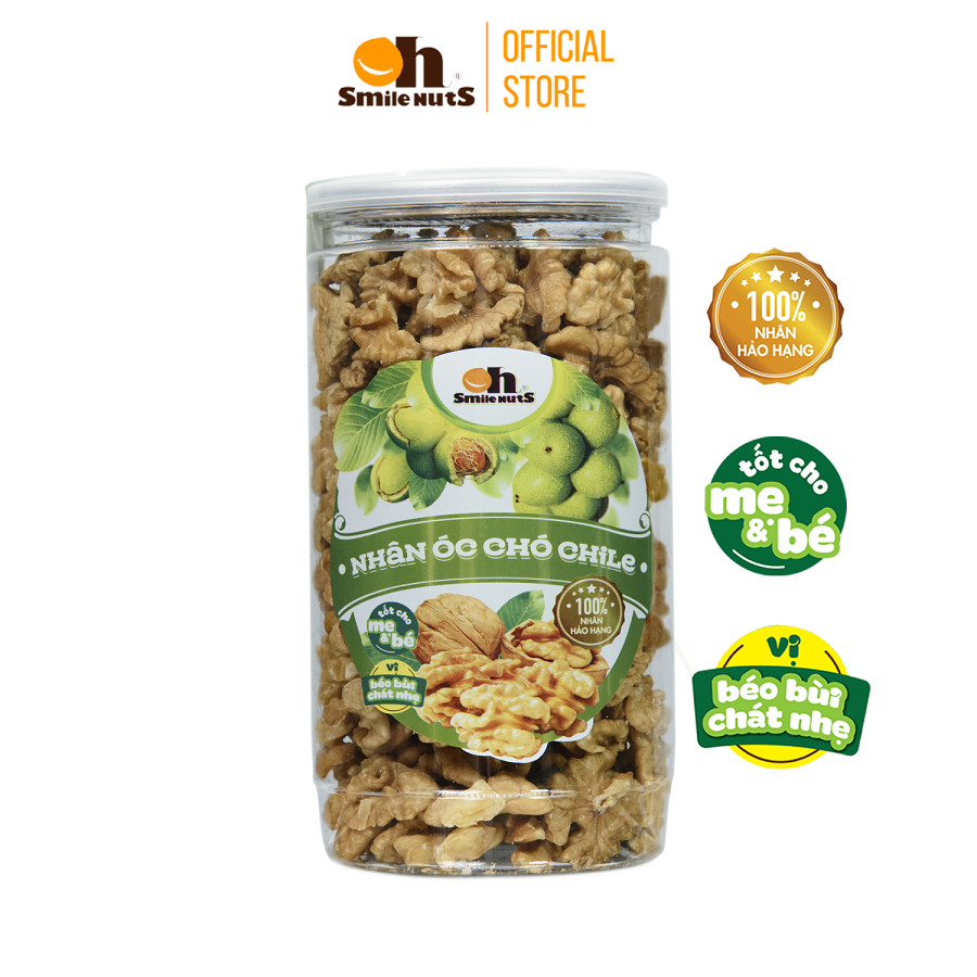 Nhân Óc Chó Smile Nuts Hộp | Nhập khẩu từ Chile, hàng được nhập quanh năm, luôn mới và thơm ngon