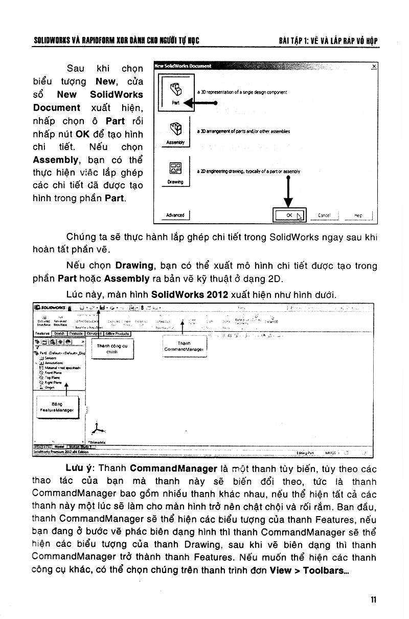 Sách Solidworks &amp; Rapidform Xor Dành Cho Người Tự Học