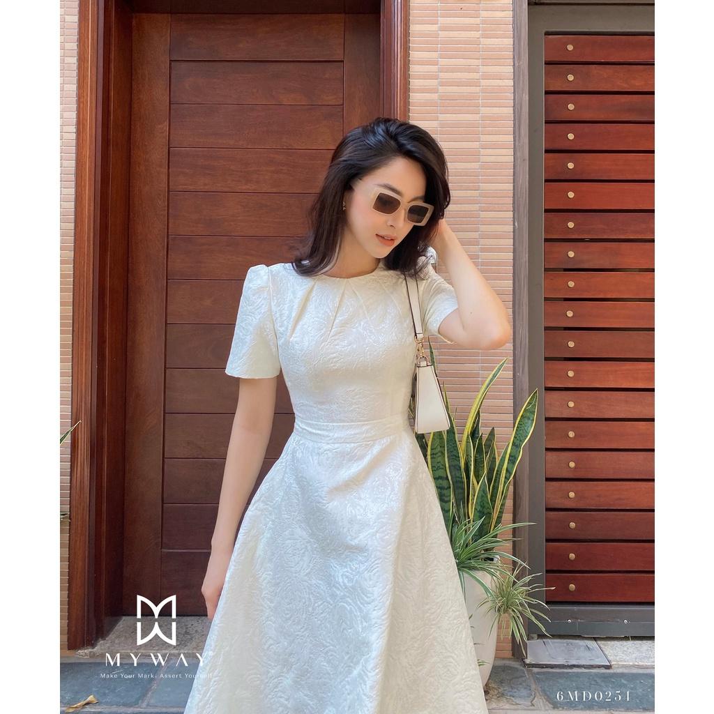 Đầm Trắng Nữ Dự Tiệc MY WAY Dáng Xòe Sang Trọng 6MD0254