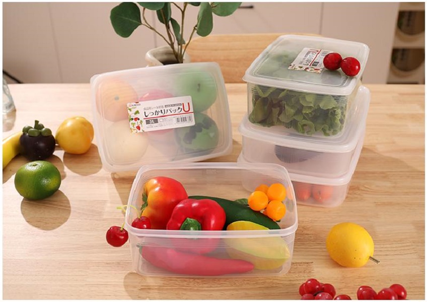 Hình ảnh Combo 6 hộp nhựa đựng thực phẩm Nakaya ( 3 hộp 2L + 3 hộp 830ml ) - made in Japan