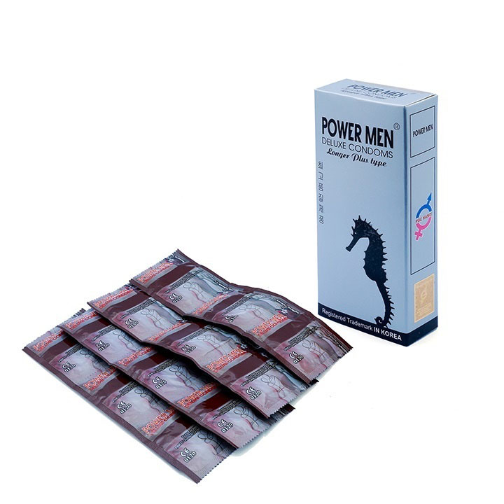 Bao Cao Su Powermen Cá Ngựa Bạc Có Gai - Chống Xuất Tinh Sớm - Gian Hàng Chính Hãng - Che Tên Sản Phẩm