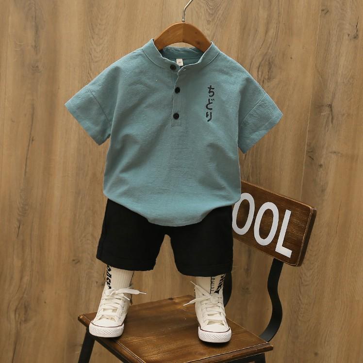 Bộ Cộc Tay Cho Bé Trai In Hình Suduku Chất Đũi Cực Mát Cho Bé Từ 7-26kg Hàng Cao Cấp - SUMO KIDS